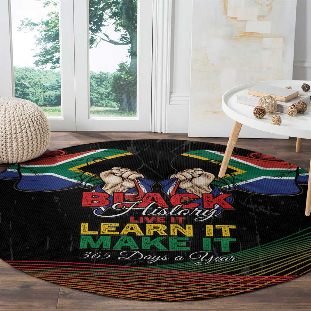 South Africa Black History Month Round Carpet Live It Learn It Make It - African Pride