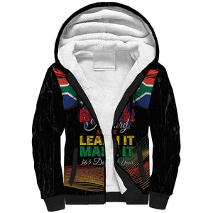 Personalized South Africa Black History Month Sherpa Hoodie Live It Learn It Make It - African Pride