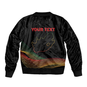 Personalized South Africa Black History Month Sleeve Zip Bomber Jacket Live It Learn It Make It - African Pride