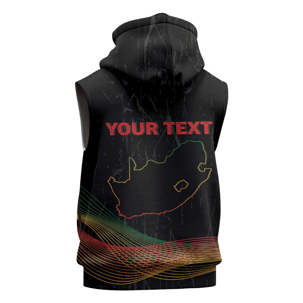 Personalized South Africa Black History Month Sleeveless Hoodie Live It Learn It Make It - African Pride