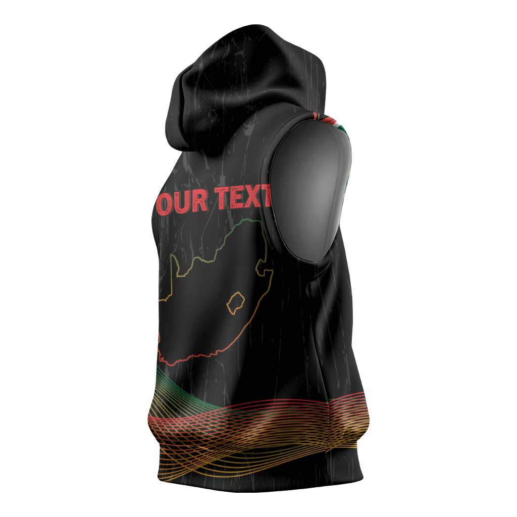 Personalized South Africa Black History Month Sleeveless Hoodie Live It Learn It Make It - African Pride