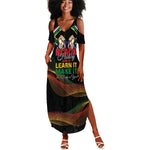 Personalized South Africa Black History Month Summer Maxi Dress Live It Learn It Make It - African Pride
