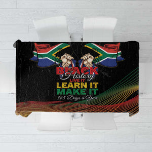 South Africa Black History Month Tablecloth Live It Learn It Make It - African Pride