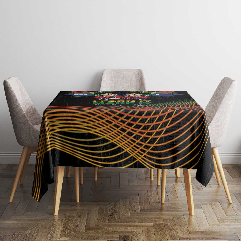 South Africa Black History Month Tablecloth Live It Learn It Make It - African Pride