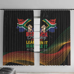 South Africa Black History Month Window Curtain Live It Learn It Make It - African Pride