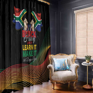 South Africa Black History Month Window Curtain Live It Learn It Make It - African Pride