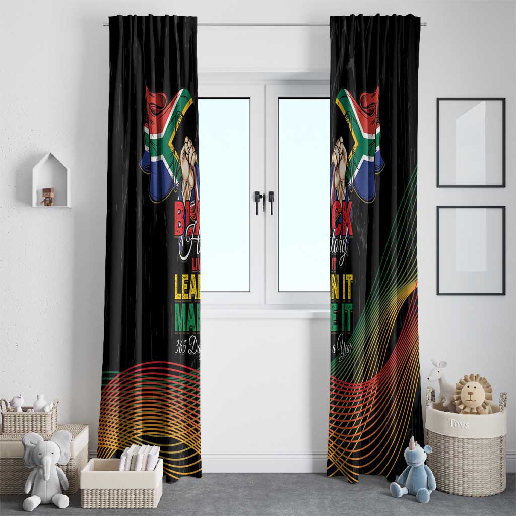 South Africa Black History Month Window Curtain Live It Learn It Make It - African Pride
