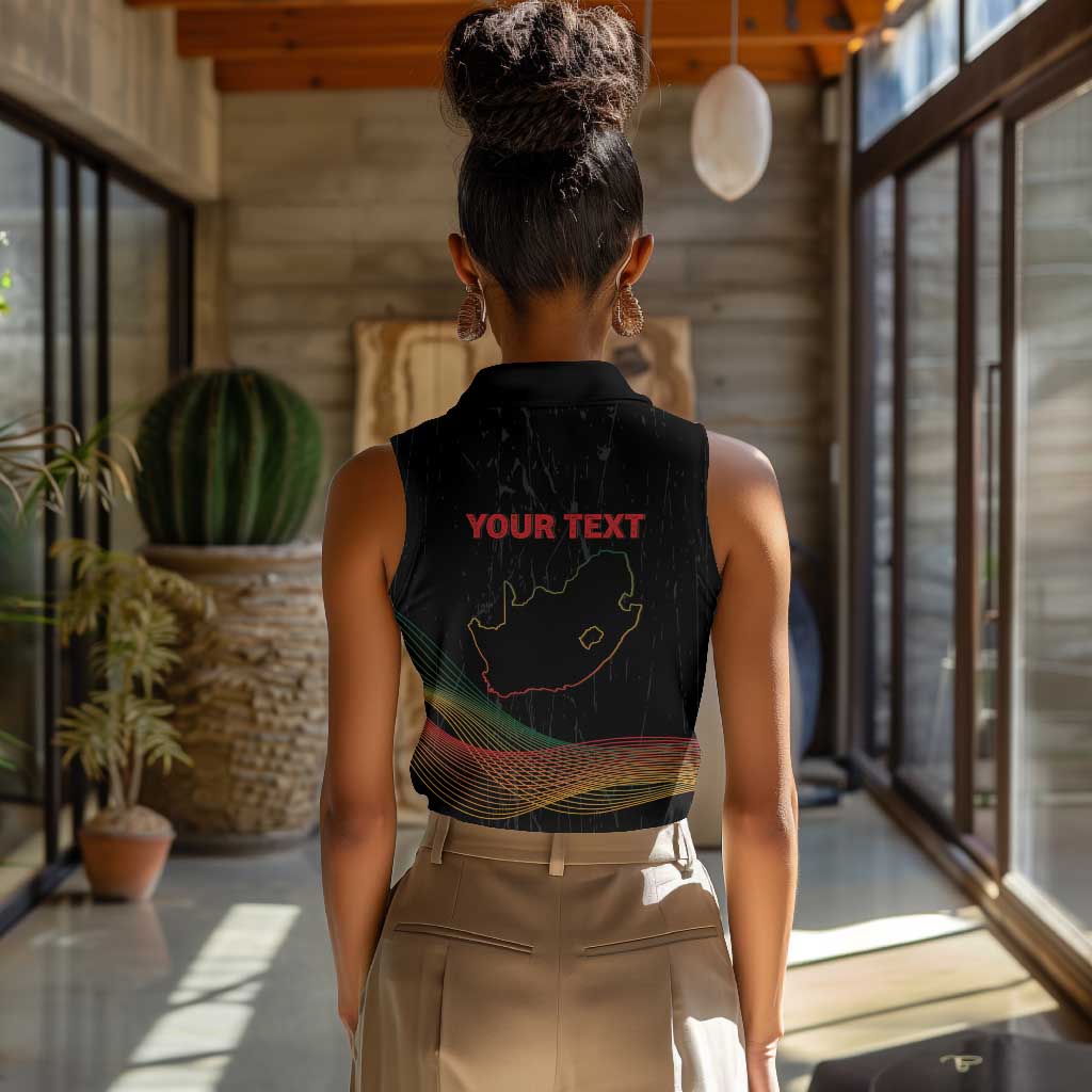 Personalized South Africa Black History Month Women Sleeveless Polo Shirt Live It Learn It Make It - African Pride