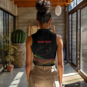 Personalized South Africa Black History Month Women Sleeveless Polo Shirt Live It Learn It Make It - African Pride