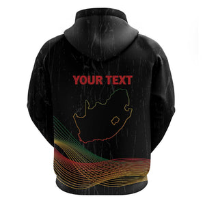 Personalized South Africa Black History Month Zip Hoodie Live It Learn It Make It - African Pride