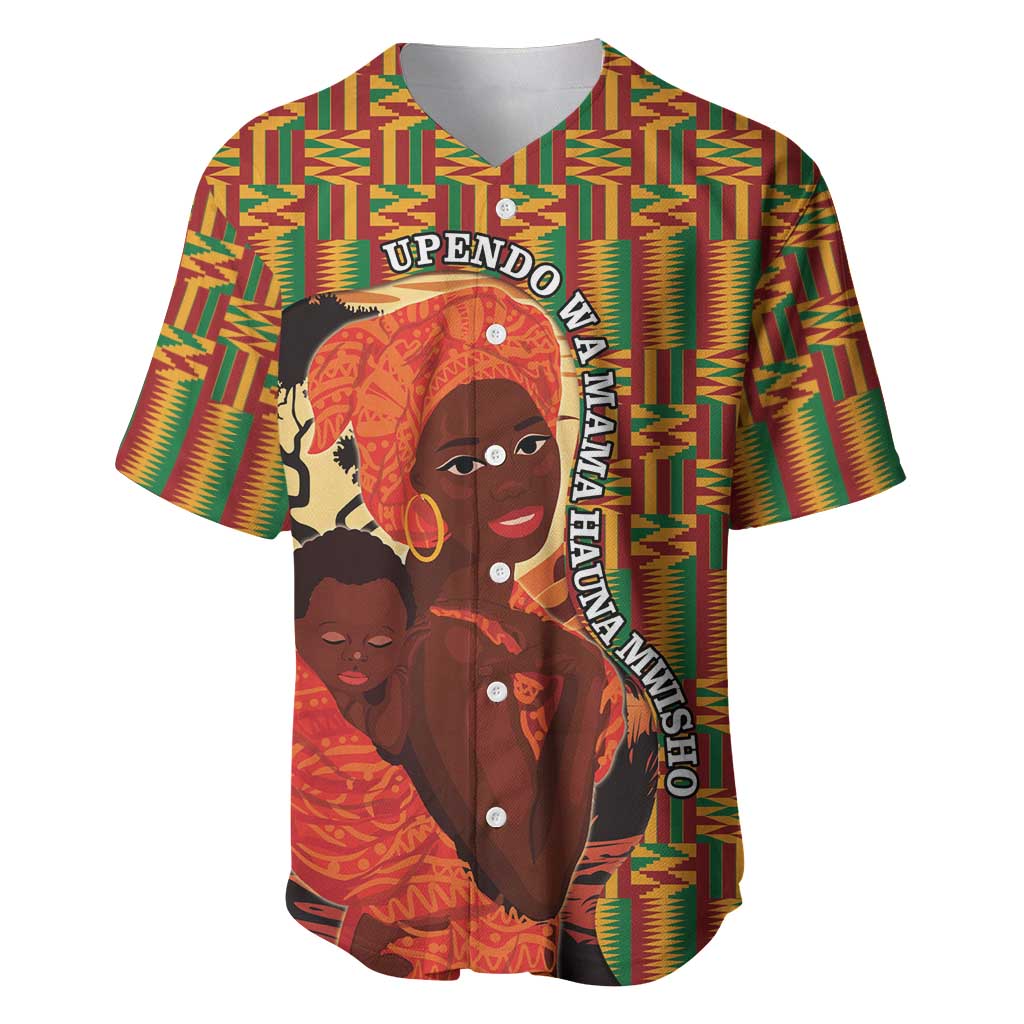 African Happy Mother's Day Baseball Jersey Black Mothers Kente Pattern