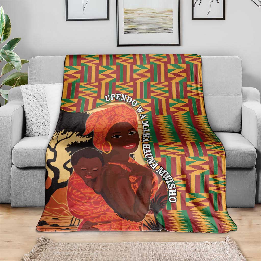 African Happy Mother's Day Blanket Black Mothers Kente Pattern