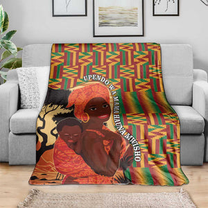 African Happy Mother's Day Blanket Black Mothers Kente Pattern