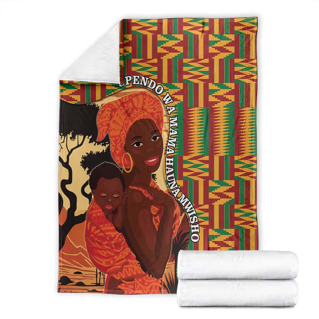 African Happy Mother's Day Blanket Black Mothers Kente Pattern