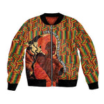 African Happy Mother's Day Bomber Jacket Black Mothers Kente Pattern