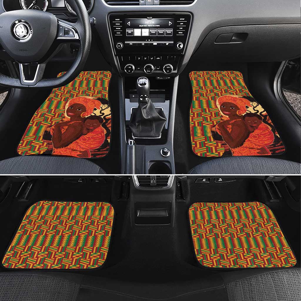 African Happy Mother's Day Car Mats Black Mothers Kente Pattern