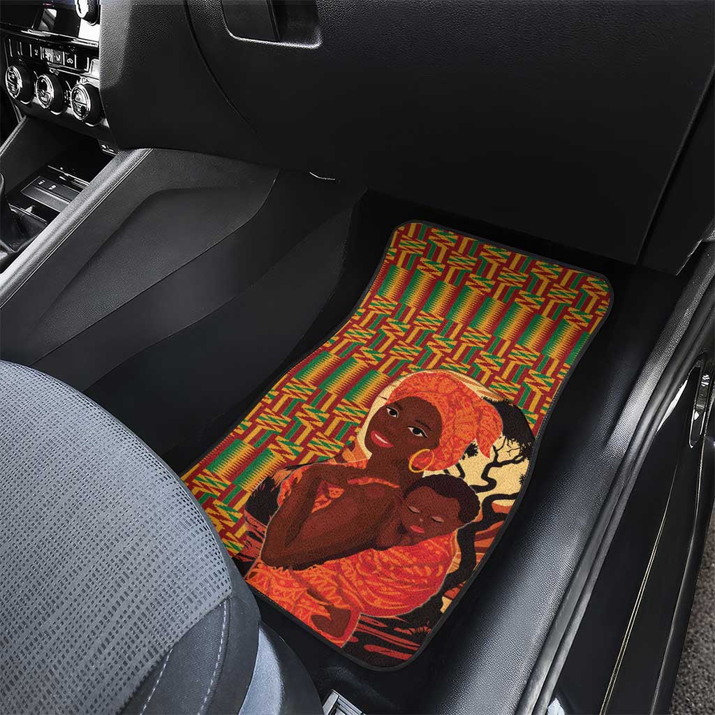 African Happy Mother's Day Car Mats Black Mothers Kente Pattern