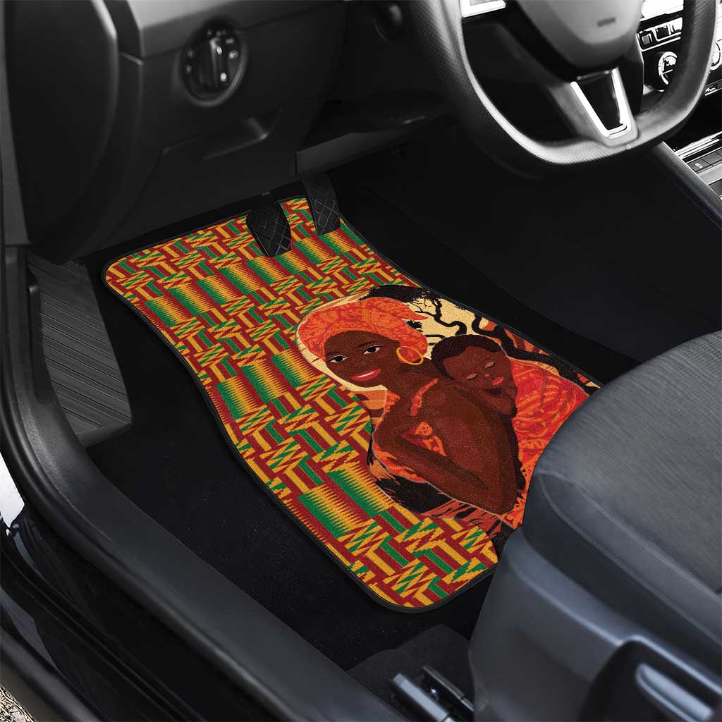 African Happy Mother's Day Car Mats Black Mothers Kente Pattern
