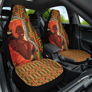 African Happy Mother's Day Car Seat Cover Black Mothers Kente Pattern