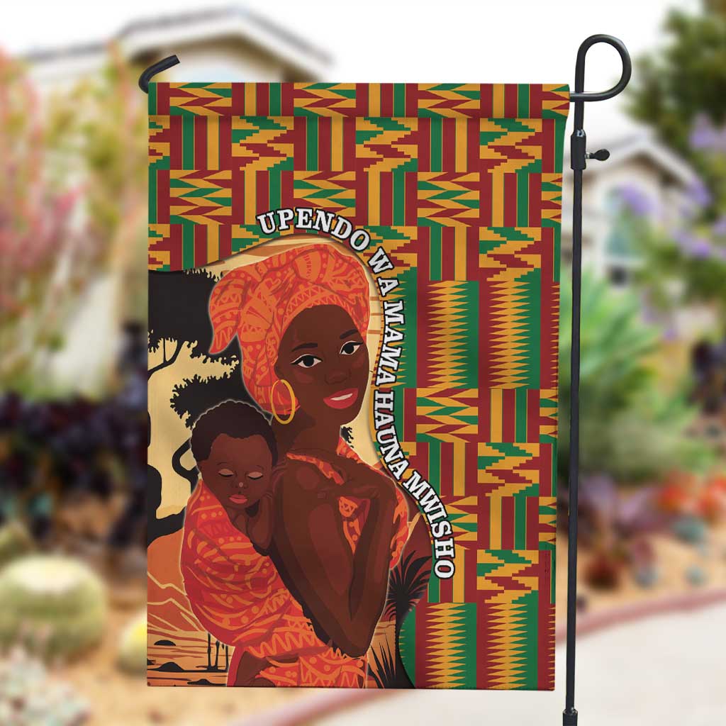 African Happy Mother's Day Garden Flag Black Mothers Kente Pattern