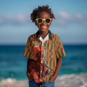 African Happy Mother's Day Kid Hawaiian Shirt Black Mothers Kente Pattern