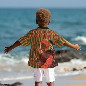 African Happy Mother's Day Kid Hawaiian Shirt Black Mothers Kente Pattern
