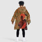 African Happy Mother's Day Kid Wearable Blanket Hoodie Black Mothers Kente Pattern