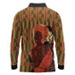 African Happy Mother's Day Long Sleeve Polo Shirt Black Mothers Kente Pattern