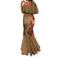African Happy Mother's Day Mermaid Dress Black Mothers Kente Pattern