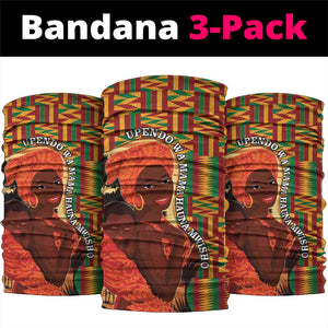 African Happy Mother's Day Neck Gaiter Black Mothers Kente Pattern LT15