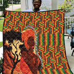 African Happy Mother's Day Quilt Black Mothers Kente Pattern