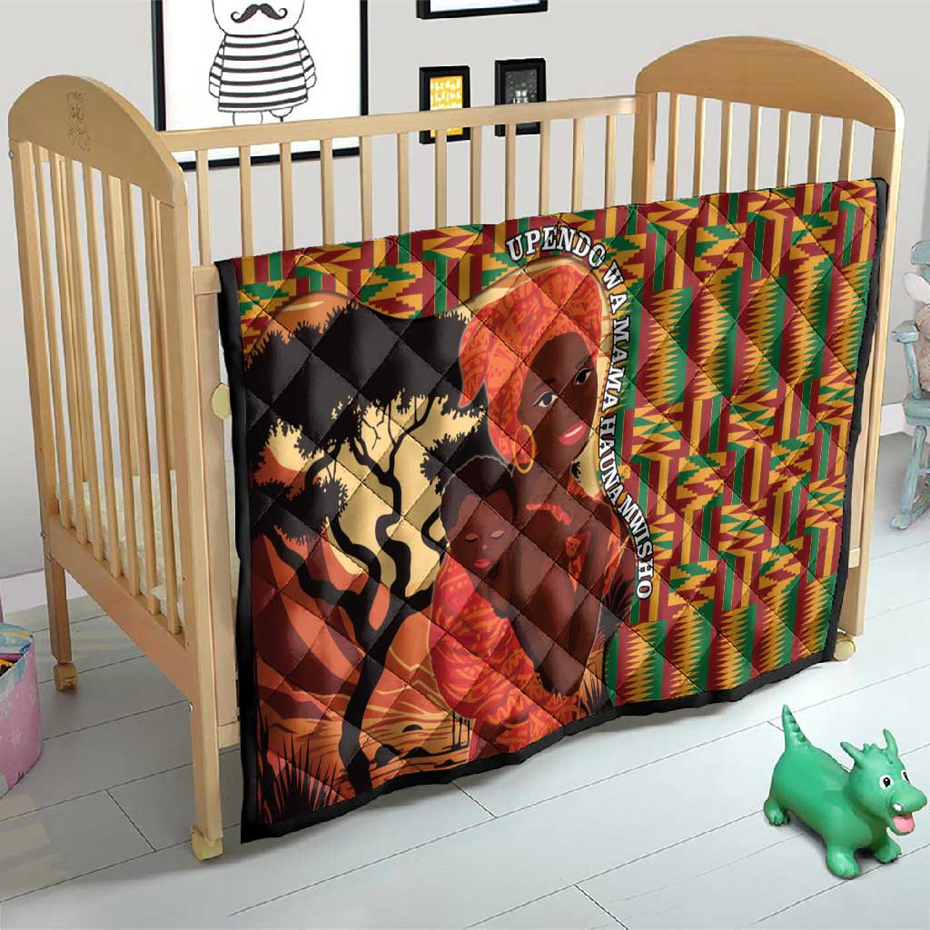 African Happy Mother's Day Quilt Black Mothers Kente Pattern