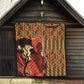 African Happy Mother's Day Quilt Black Mothers Kente Pattern