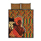 African Happy Mother's Day Quilt Bed Set Black Mothers Kente Pattern