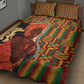 African Happy Mother's Day Quilt Bed Set Black Mothers Kente Pattern