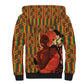 African Happy Mother's Day Sherpa Hoodie Black Mothers Kente Pattern