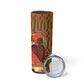 African Happy Mother's Day Skinny Tumbler Black Mothers Kente Pattern