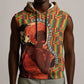 African Happy Mother's Day Sleeveless Hoodie Black Mothers Kente Pattern - African Pride