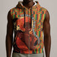 African Happy Mother's Day Sleeveless Zip Hoodie Black Mothers Kente Pattern - African Pride