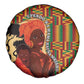 African Happy Mother's Day Spare Tire Cover Black Mothers Kente Pattern