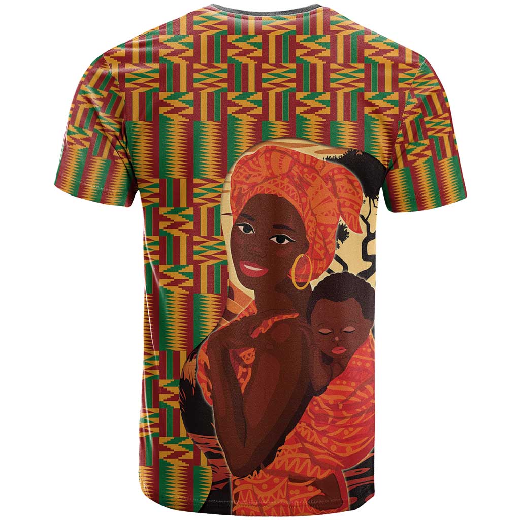 African Happy Mother's Day T shirt Black Mothers Kente Pattern