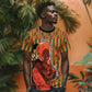 African Happy Mother's Day T shirt Black Mothers Kente Pattern