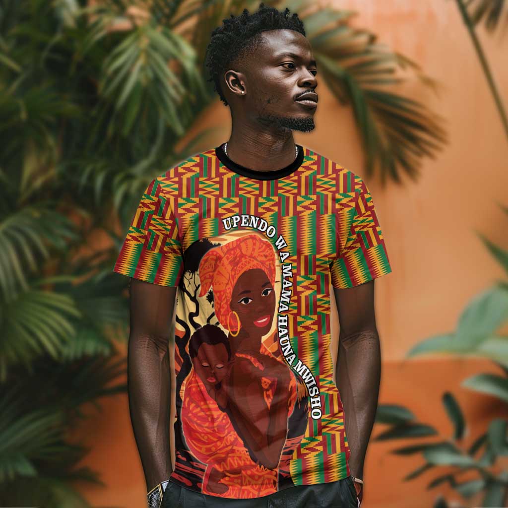 African Happy Mother's Day T shirt Black Mothers Kente Pattern