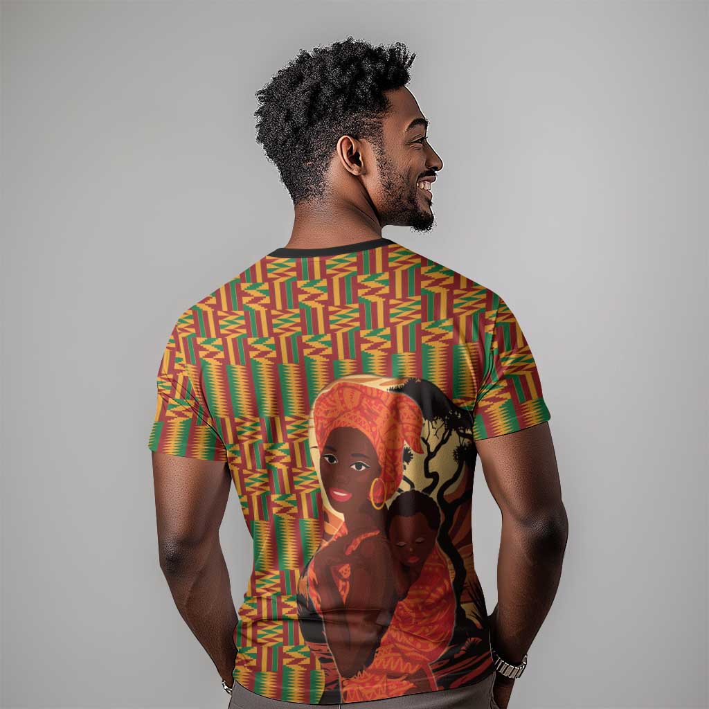 African Happy Mother's Day T shirt Black Mothers Kente Pattern