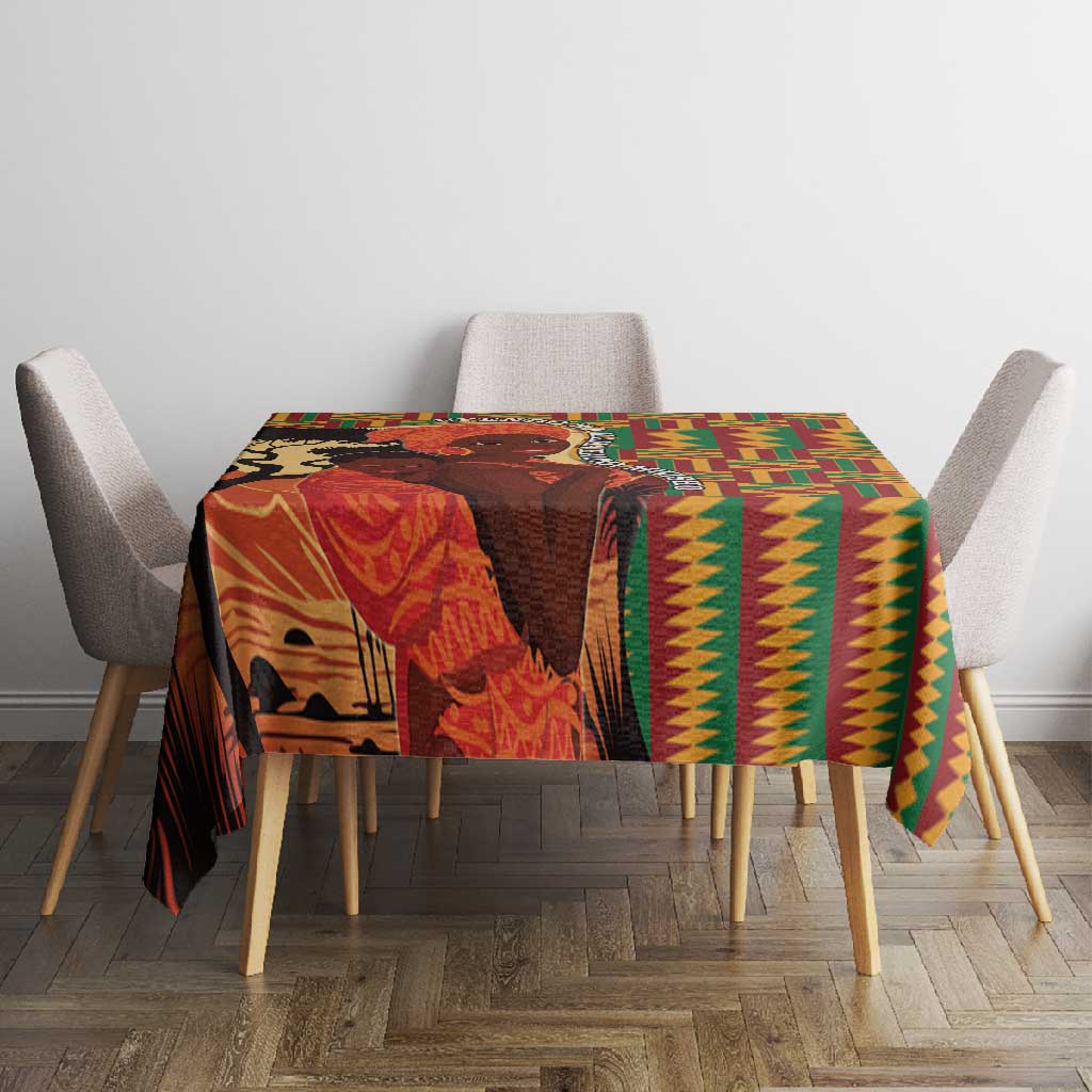 African Happy Mother's Day Tablecloth Black Mothers Kente Pattern