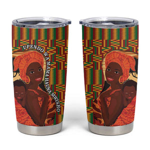 African Happy Mother's Day Tumbler Cup Black Mothers Kente Pattern