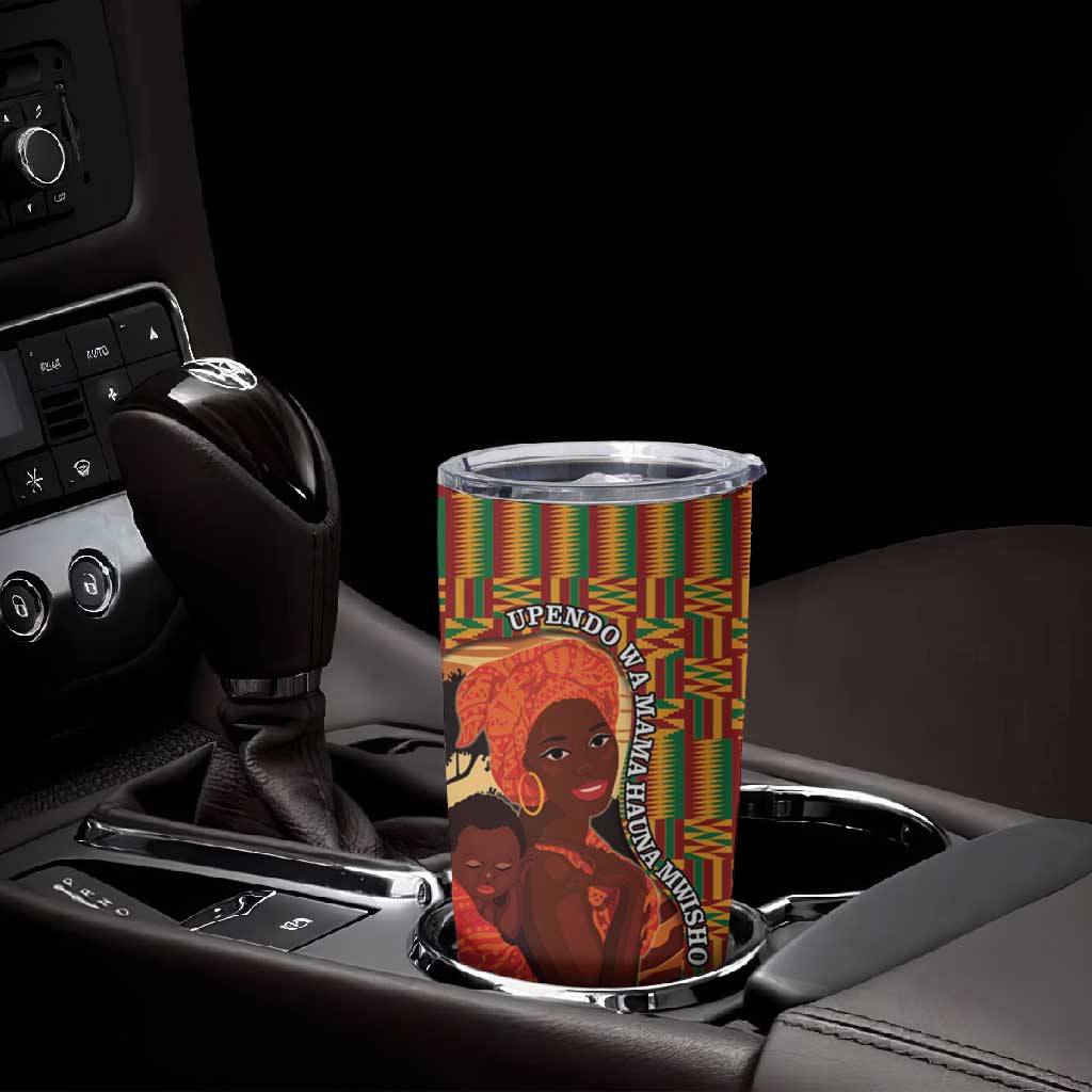 African Happy Mother's Day Tumbler Cup Black Mothers Kente Pattern