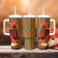 African Happy Mother's Day Tumbler With Handle Black Mothers Kente Pattern