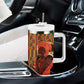 African Happy Mother's Day Tumbler With Handle Black Mothers Kente Pattern