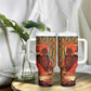 African Happy Mother's Day Tumbler With Handle Black Mothers Kente Pattern